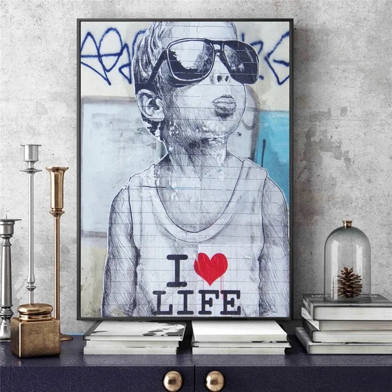 I LOVE LIFE | Banksy (reprodukcja)